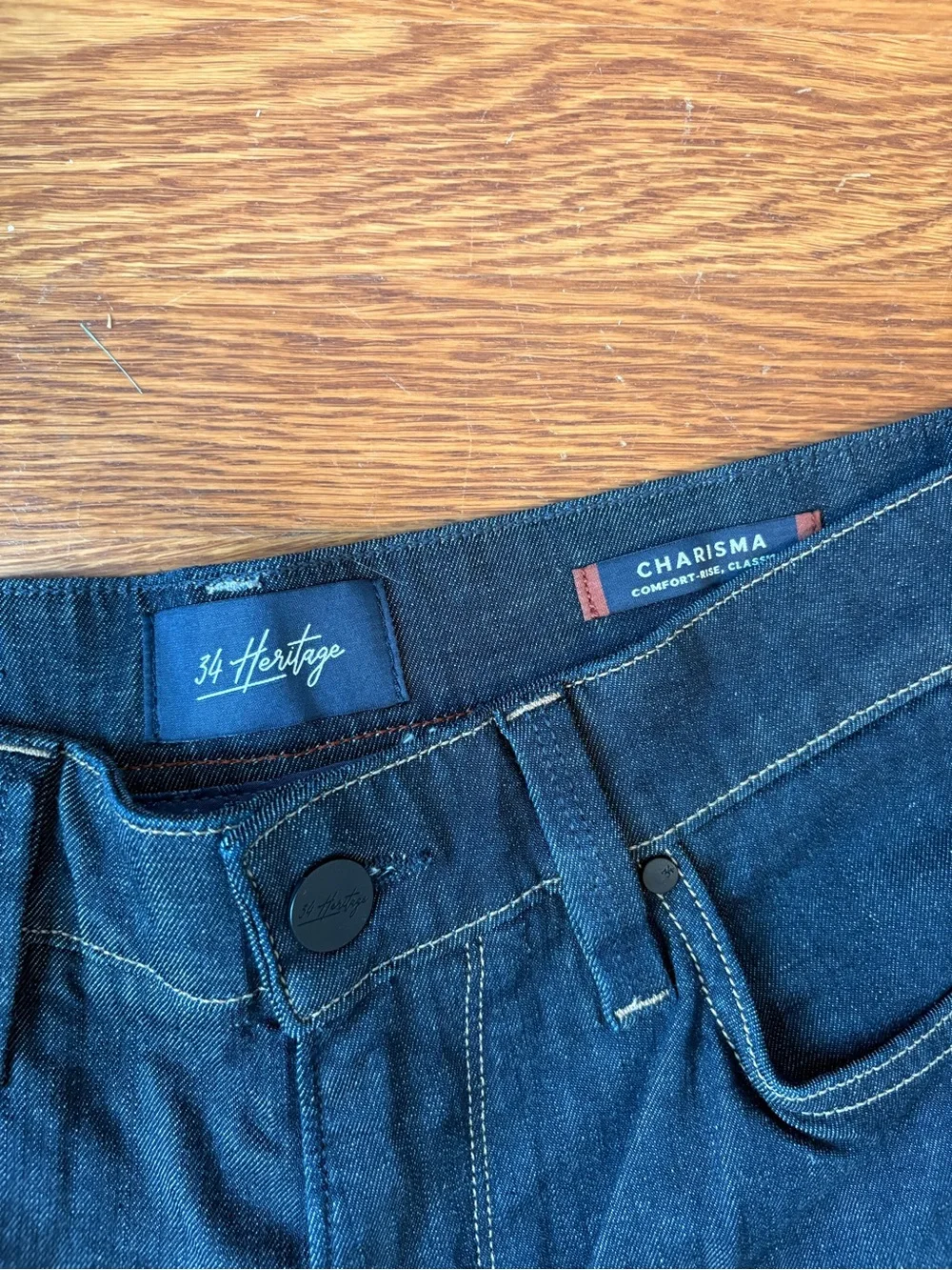 34 Heritage Charisma Jeans Men’s 34x34 Dark Wash Comfort Stretch Straight Leg